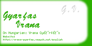 gyarfas vrana business card